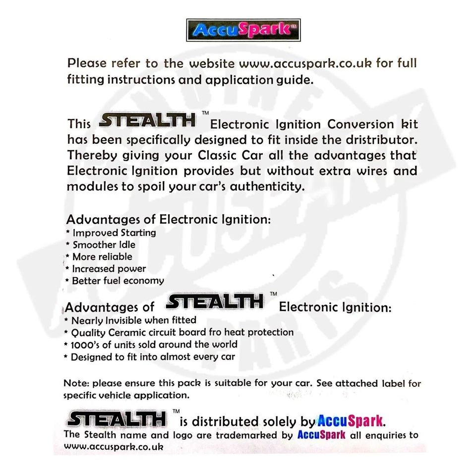 Ford X flow Accuspark electronic ignition kit for Lucas 45D4 43d Negative earth. - Image 4 of 4