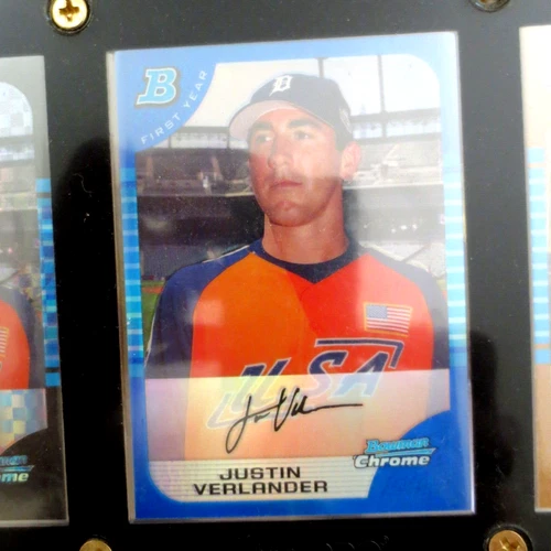 2005 Justin Verlander Bowman Draft Chrome Blue Refractor FY #BDP129 029/150