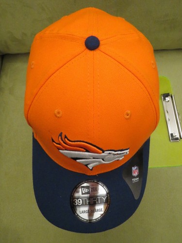 New Era Denver Broncos Naranja Ajuste Flexible Sombrero, Billete Azul Marino, Talla L/XL - Imagen 3 de 8