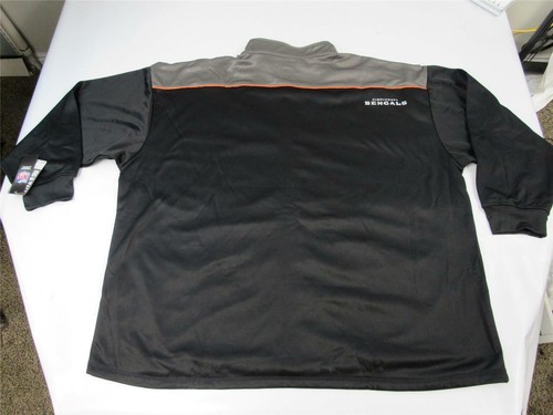 New Cincinnati Bengals Mens Sizes 5XL-6XL Black Majestic Full-Zip Track Jacket - Picture 6 of 11