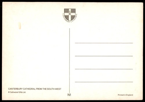 Canterbury Cathedral South West View Kent England Church Aerial View Postcard - Picture 2 of 3