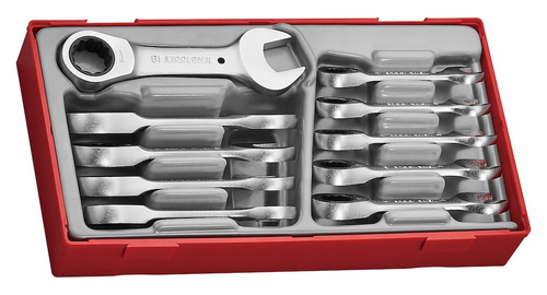 Juego de tensores de trinquete Teng Tools TT6010MRS Stubby 10 - 19 mm 72 dientes TT23 - Imagen 6 de 8