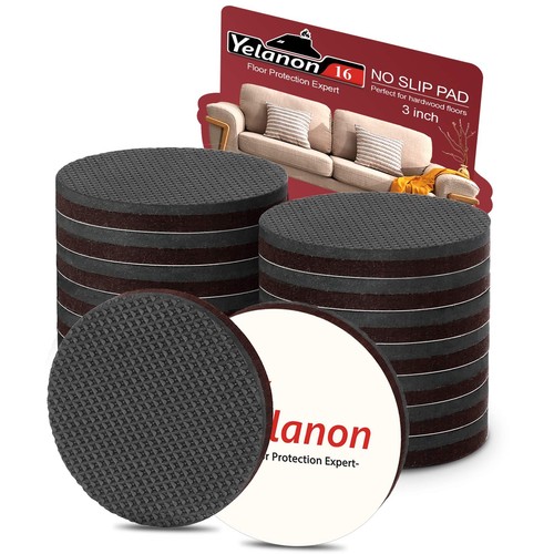 Yelanon Non Slip Furniture Pads -16pcs 3" Furniture Grippers Non Skid for Fur...