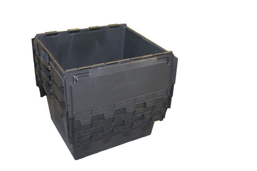5 Black New Removal Storage IT3 Crate Box Container 138L - Picture 6 of 7