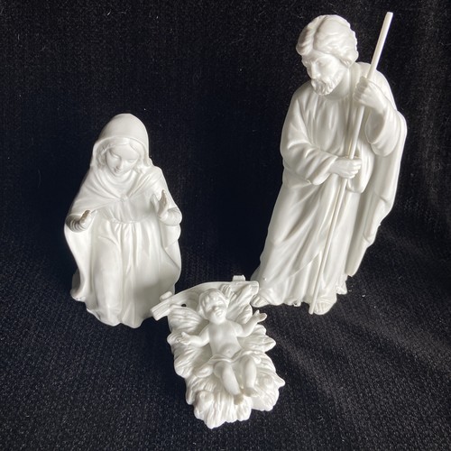 ￼ Gorgeous ￼Nativity White Porcelain Collection Retired  RARE - 3 Pc. by Homco - Picture 1 of 16