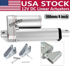 Heavy Duty 4" Stroke 100mm Linear Actuator Auto Lift 1500N 12V Motor W/ Brackets