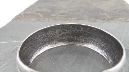 Handmade Sterling Silver Vintage Mens 925 Cuff Bracelet Pre-Owned 7" 28 grams - Picture 2 of 11