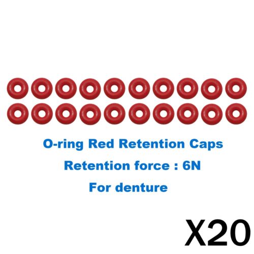 20Pcs Dental O-Ring Kit fits Hiossen Osstem Ball Abutment Retention force 4N/6N - Picture 5 of 31