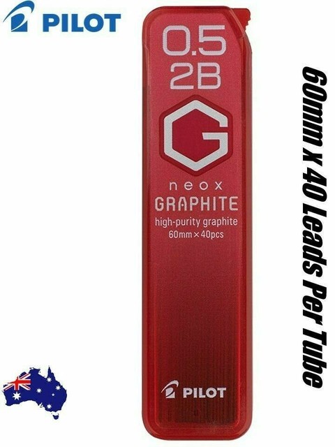 0.5mm 2B Pilot G Neox Graphite Lead Refills 60mm x 40 Leads/Tube 614498 TRACKED 0.5mm 2B Pilot G Neox Graphite Lead Refills 60mm x 40 Leads/Tube 614498 TRACKED