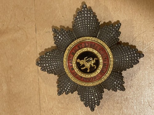 BELGIUM.ORDER OF LEOPOLD,COMMANDER BREAST STAR BADGE,OVERALL DIAMETER 90mm.