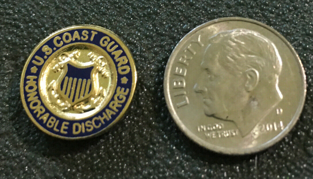 US COAST GUARD HONORABLE DISCHARGE w/USCG Logo 5/8” Lapel Pin New