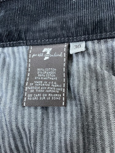 7 For All Mankind Roxanne Skinny Corduroy Pants Black Size 30 - Picture 6 of 6