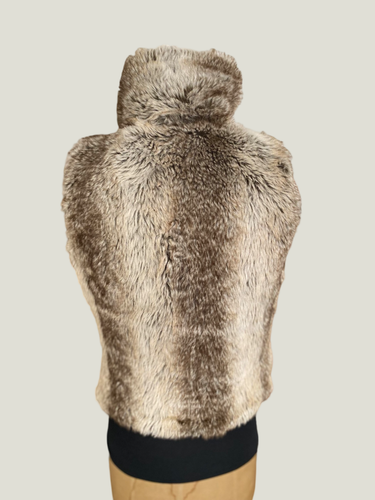 Women's Vintage Espirit Faux Fur Vest Sz Small Ivory - Picture 2 of 8