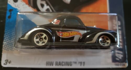 2011 Hot Wheels HW RACING '41 WILLYS BLACk 2/10 152/244 Fan Favorite - Picture 2 of 3
