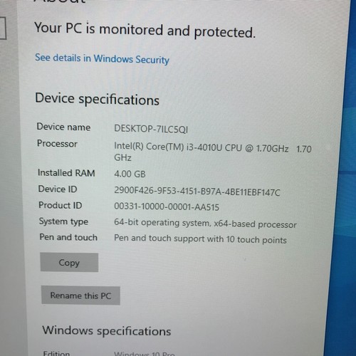 Dell Inspiron 7347 14" 2-in-1 Laptop i3-4010U 4GB RAM 500GB HDD (Windows 10 Pro) - Picture 4 of 12