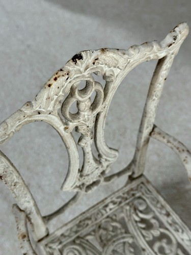 Vintage Cast Iron Dolls Chairs; Plant Stands; Decorative Conservatory 17" - Picture 9 of 21