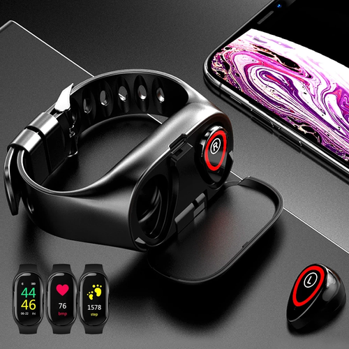 TWS Bluetooth 5.0 Earphone Wireless Headphones for phone Smart Watch with Heart - Picture 1 of 13