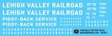 N Scale - Lehigh Valley Semi Trailer Decal Set