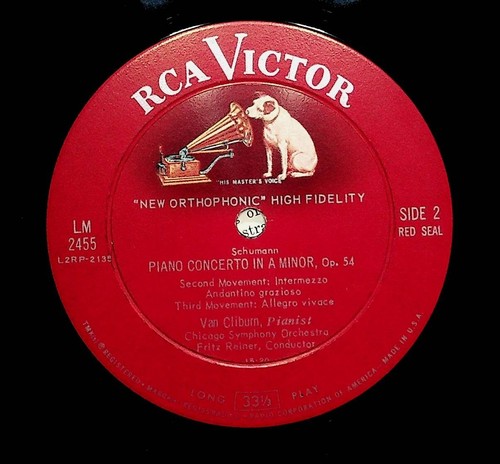 1960 Schumann Concerto In A Minor Van Cliburn Fritz Reiner Vinyl LP Record VG+ - Picture 3 of 4