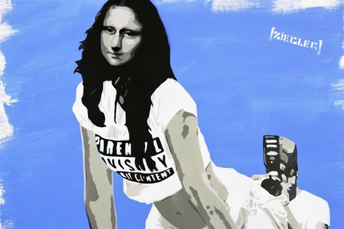 ZIEGLER T SIGNED + dface,shepard fairey,banksy,faile,martin whatson STICKERS - Picture 9 of 9