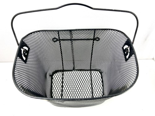 Adie Front Bike Basket Mesh Metal Black w/ Handle Cycling Bikes Bicycle - Picture 6 of 14