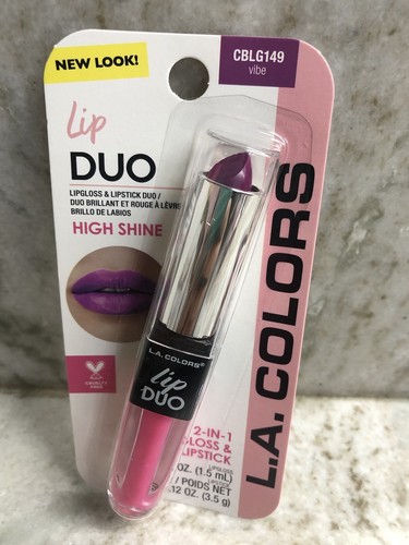 L.A. Colors High Shine 2 In One Gloss/Lipstick 1.5 ml-CBLG149 Vibe-ShipN24Hours- - Picture 2 of 6