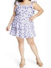 Love Shack Fancy X Target Amalie Floral Ruffled Tiered Mini Dress Size 3X