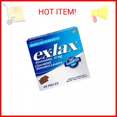 ex-lax Regular Strength Chocolated Stimulant Laxative Constipation Relief Pills 