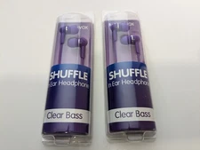 Magnavox Shuffle In Ear Headphone Clear Bass Purple 2 pack