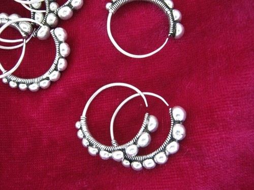 Personality fashinal nice gift pure handmade Miao silver circle earring 1pair - Picture 4 of 10
