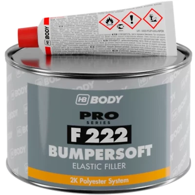 HB BODY F222 Bumpersoft Elastic 2K Polyester Filler Bumper Plastic Parts 250g