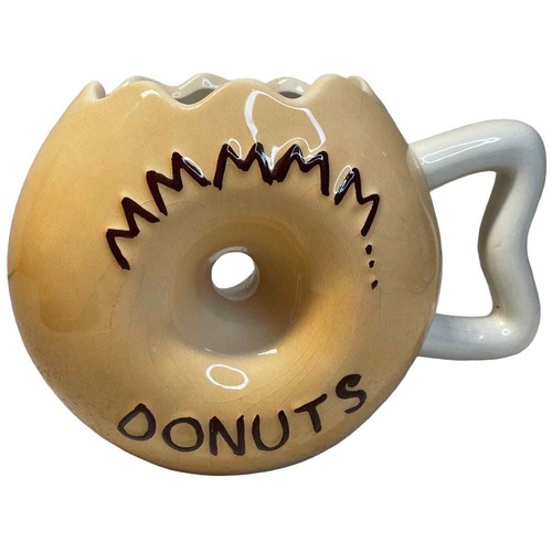 Big Mouth Inc MMMMM...DONUTS Ceramic Mug, Hole In Center, Chocolate Sprinkles - Picture 2 of 5