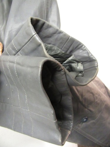 CHAQUETA GABARDINA DE CUERO VINTAGE AÑOS 60 TALLA UKL, EXCELENTE CALIDAD ALEMANA - Imagen 11 de 19