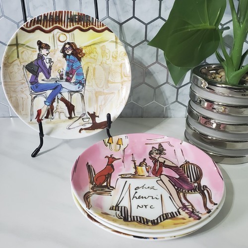 Henri Bendel Sammelteller 6" Girls Time Getränke und Dessert 4er Set - Bild 1 von 11