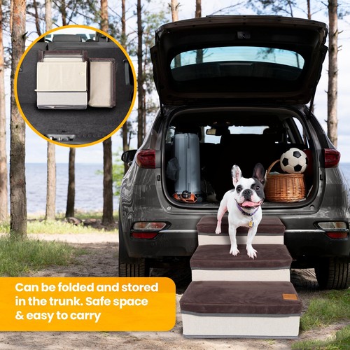 Katzentreppe Haustiertreppe Hundetreppe Hunden Tiertreppe 3 Stufige 60x35x30 New - Bild 9 von 13