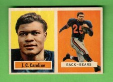 1957 TOPPS FOOTBALL #79 J. C. CAROLINE CHICAGO BEARS EX-MT