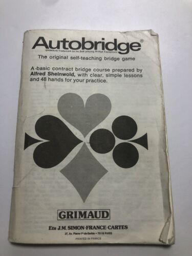VTG Grimaud Autobridge Manual With 48 Deal Sheets Made In France - Picture 2 of 4