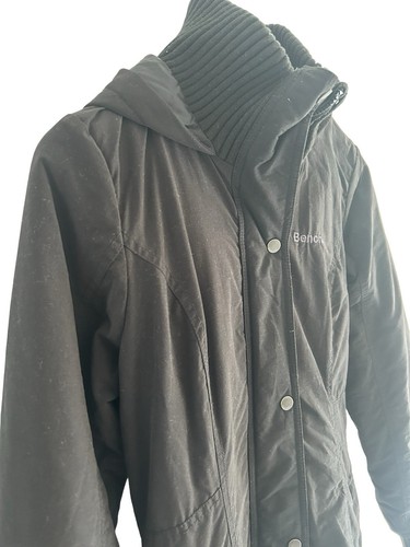Bench Black Rain Coat Parka, Long Winter Jacket, Womens Size Small - Picture 3 of 17