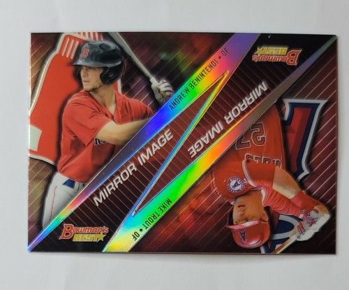 2015 Bowman's Best Mirror Image (Mike Trout & Andrew Benintendi #MI-19) - Picture 2 of 3