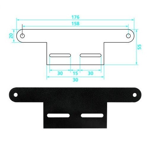 Para Cagiva X-Tra 1000 Set Moto Placa Universale + Supp.targa + Catar - Imagen 5 de 7