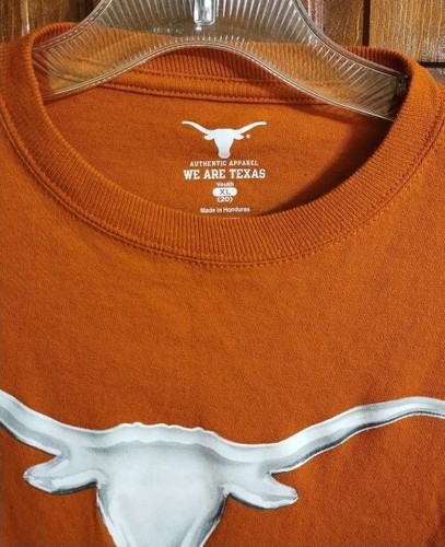 WE ARE TEXAS Boy's Orange Short Sleeve LONGHORN T Shirt, Size XL (20) - Picture 2 of 2