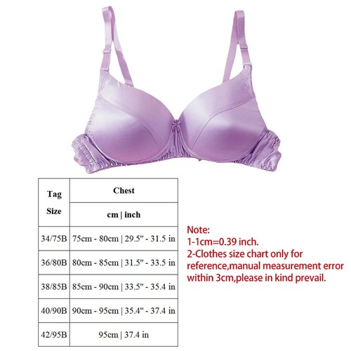 Women Silk Satin Bra Lingerie Soft Push Up Bralette Wireless Underwear Soft Bras - Bild 2 von 32