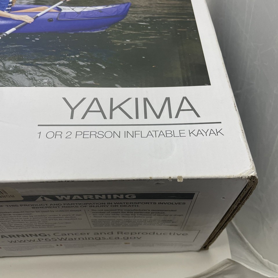 NEW AQUAGLIDE Yakima 2 Person Inflatable Flatwater Kayak Blue 24g PVC