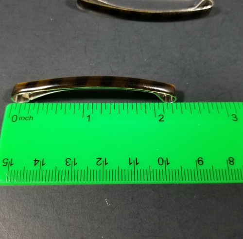 3 Vintage Goody Stay Tight Barrettes 2,25 Zoll Schildkrötenschale silberne Haarspange Zubehör - Bild 7 von 7