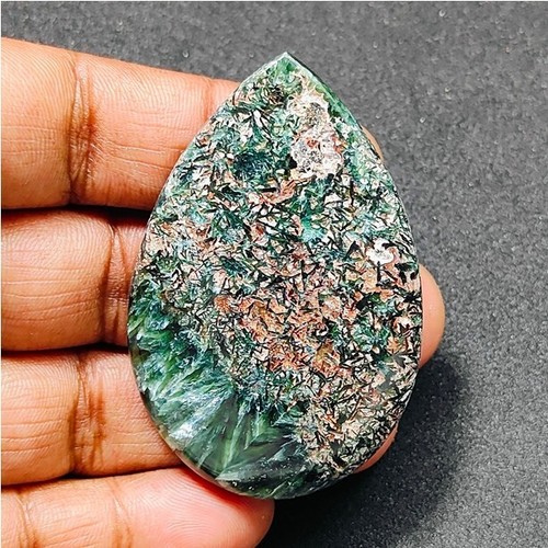 Piedra preciosa de cabujón de serafinita de cobre piedra suelta natural 117Ct 11932 - Imagen 1 de 4