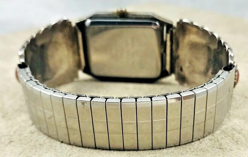 Puntas de reloj grandes Navajo Skyway Trading Co turquesa esterlina coral con reloj Foto 4 de 4