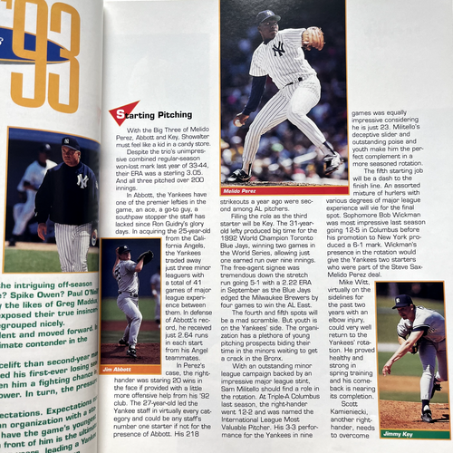 Official New York Yankees 1993 Team Yearbook Jeter Rivera 44th Annual Edition - Picture 10 of 13