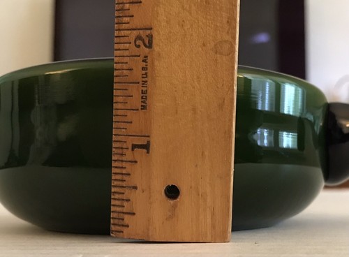 VINTAGE HOLMEGAARD HERRING PALET GLASSWARE SMALL BOWL DARK GREEN MICHAEL BANG - Picture 8 of 8