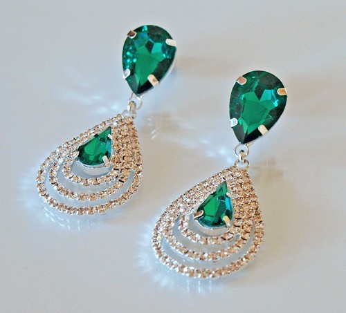 Pendientes de estrás glamorosos estilo real - Imagen 10 de 10
