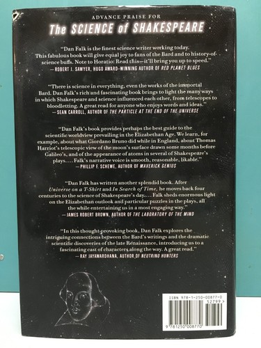 The Science of Shakespeare by Dan Falk 1st/1st HC/DJ 2014 - Picture 3 of 24